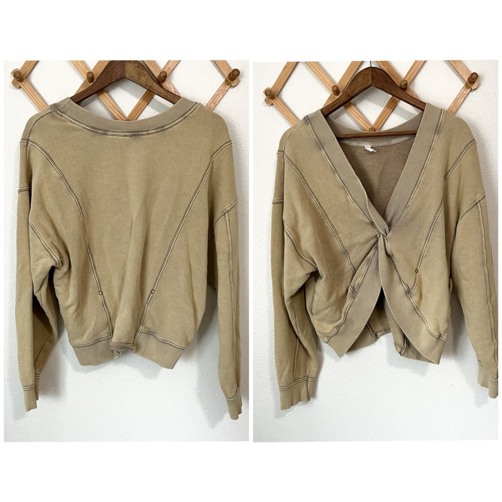 Free People Movement Tan Twist Sweatshirt Size  Medium